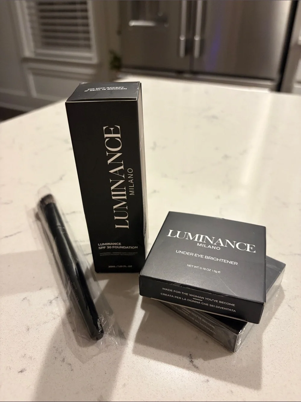 NWT Luminance SPF 30 Foundation, light color with brand new brush.